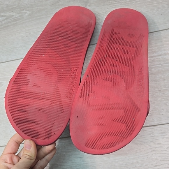 Salvatore Ferragamo Men Red Slide Sandals Shoes Sz 10M main image 8